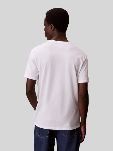 CK Calvin Klein Regular Fit T-Shirt mit Logo Print Weiss 4