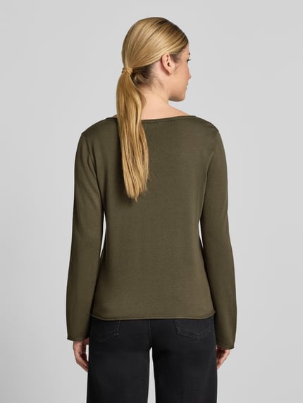 s.Oliver RED LABEL Regular fit pullover van mix van katoen en viscose Lindegroen - 5