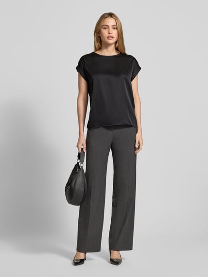 VILA Blusenshirt mit fixierten Ärmelaufschlägen Modell 'VIELLETTE' Black 1