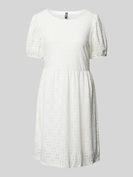 PIECES Mini-jurk met broderie anglaise Wit - 2