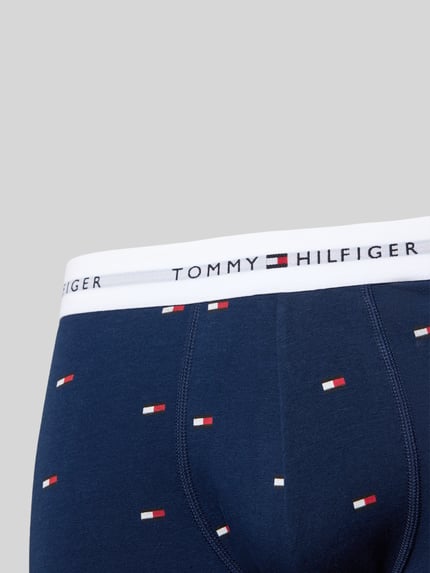 Tommy Hilfiger Trunks aus Baumwoll-Mix im 3er-Pack Blau 3