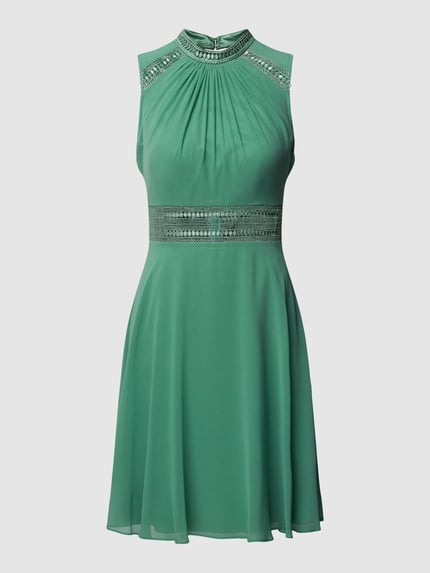 VM by Vera Mont Knielanges Cocktailkleid mit Häkelspitze Hellgruen 2