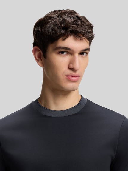 BOSS Slim Fit T-Shirt aus reiner Baumwolle Modell 'H-TESSLER 238' Marine 3