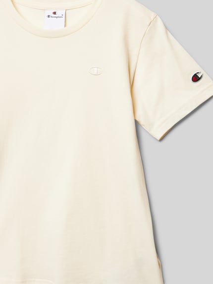 Champion T-shirt z wyhaftowanym logo Écru 2