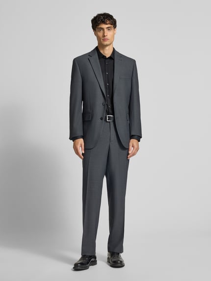 Jake*s Koszula biznesowa o kroju super slim fit z popeliny Czarny 1