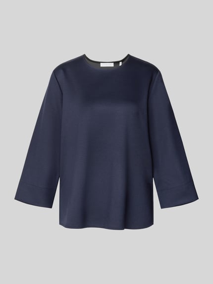 Rich & Royal Regular fit sweatshirt met ronde hals en 3/4-mouw Marineblauw - 2