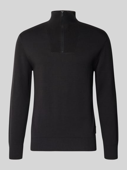 Tom Tailor Denim Regular Fit Troyer aus reiner Baumwolle Black 2
