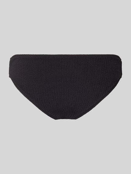 Produktfoto, Bikini-Slip mit elastischem Bund von Seafolly in Schwarz, gefertigt aus Material-Mix mit Stretch-Anteil, körpernaher Schnitt, dezente Struktur.