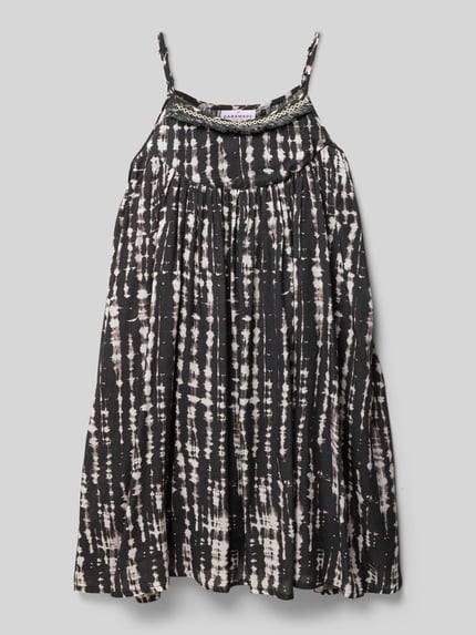 DANAMADE Kleid aus Viskose mit Spaghettiträgern Black 1