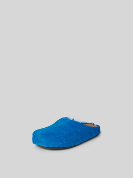Marni Huisschoen met imitatiebont Koningsblauw - 2