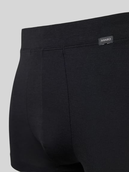 HANRO Trunks mit elastischem Bund und Label-Detail Marine 2