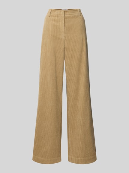 Jake*s Studio Woman Corduroy broek met wijde pijpen Rietgroen - 2
