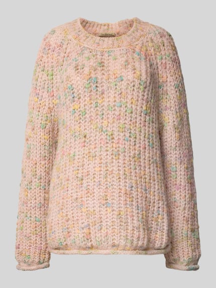 Produktfoto, Strickpullover mit Rundhalsausschnitt und Rollsaum von Smith and Soul, grobstrick, efektowna przędza, kolor pastelowy, regular fit, mieszanka z wełną