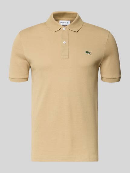 Produktfoto, Slim Fit Poloshirt aus reiner Baumwolle von Lacoste, Optik: Unifarben, Logo-Stitching, Polokragen, Kurzarm, Materialverarbeitung: Piqué