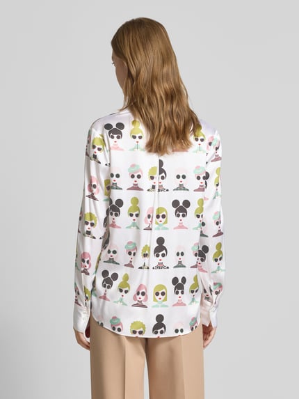 HERZENS Blouseshirt van zijdemix Offwhite - 5