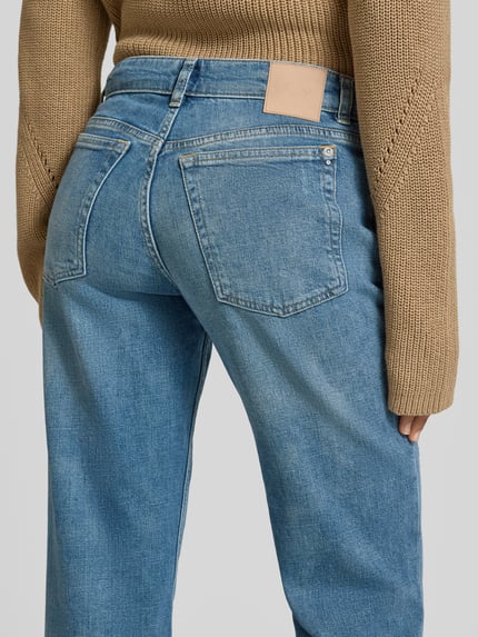 BOSS Orange Jeansy o luźnym kroju z mieszanki bawełny Jeansowy niebieski 3