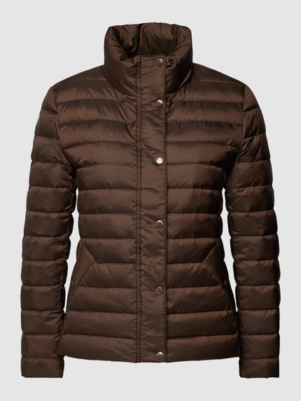 GANT Gewatteerd jack met labeldetail Middenbruin - 2