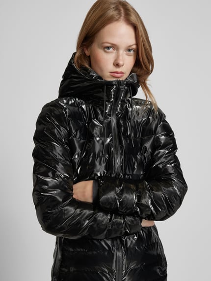 Rains Slim Fit Steppmantel mit Kapuze Modell 'LOHJA' Black 3