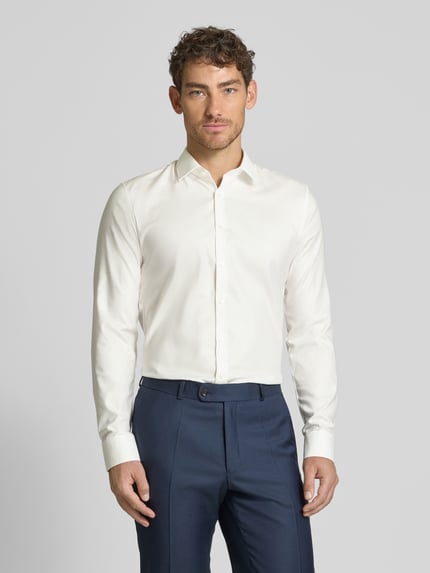 OLYMP No. Six Super Slim Fit Businesshemd mit Kentkragen Ecru 4