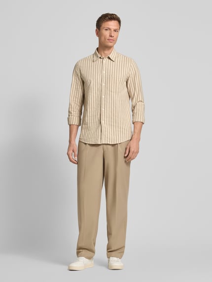 Samsøe Samsøe Vrijetijdsoverhemd met knoopsluiting, model 'SALIAM' Beige - 1