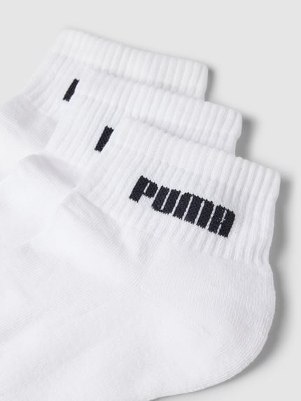 PUMA Sneakersokken met labelprint in een set van 3 paar Wit - 2