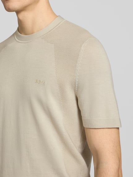 BOSS Green Regular Fit T-Shirt aus Baumwoll-Mix Modell 'MOMENTUM-LITE' Sand 3