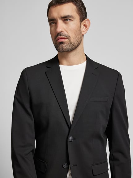 Selected Slim Fit Sakko mit Viskose-Anteil Modell 'LIAM' Black 3