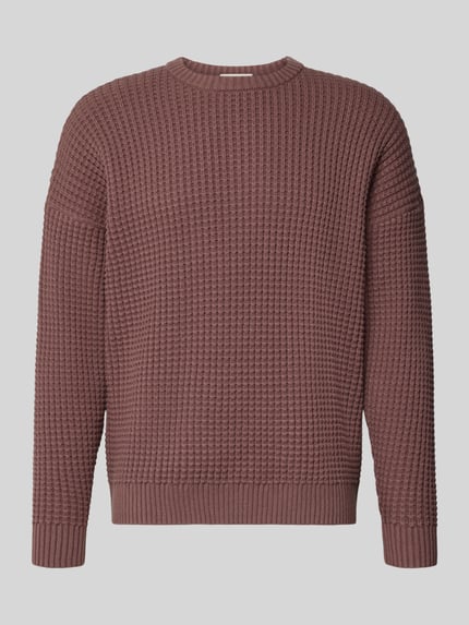 Productfoto, Strickpullover met structuurpatroon model 'NEELIO' van DRYKORN, katoenmix, regular fit, ronde hals, ruglengte 68 cm, mouwlengte 53 cm