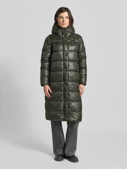 Blauer USA Regular Fit Steppmantel mit Label-Detail Modell 'BELLEVUE' Dunkelgruen 4