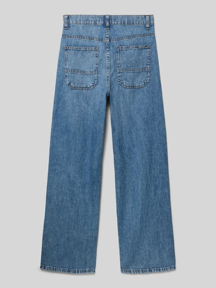 Produktfoto, Loose Fit Jeans aus reiner Baumwolle von s.Oliver RED LABEL in blauer Denim-Optik mit Twill-Materialverarbeitung und 5-Pocket-Design.