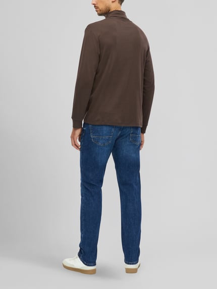 s.Oliver RED LABEL Langarmshirt mit Rollkragen Jersey Schoko 4