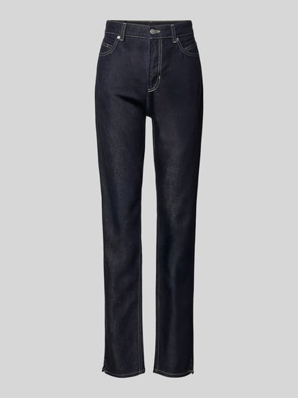Produktfoto, Straight Fit Jeans aus Baumwoll-Lyocell-Mix Modell 'C_ADA SLIM HR 1.0' von BOSS Orange, melanż, 5 kieszeni, denim