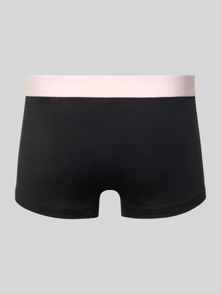 Produktfoto, Trunks mit elastischem Bund im 3er-Pack von Calvin Klein Underwear für Herren aus Baumwoll-Elasthan-Mix in Schwarz, körpernahe Passform