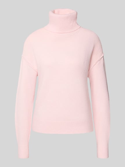 Christian Berg Woman Sweter z golfem o luźnym kroju w dzianinowym stylu Jasnoróżowy 2