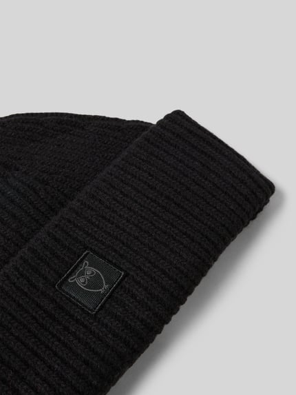 KnowledgeCotton Apparel Mütze aus echter Lammwolle Modell 'Low' Black 2