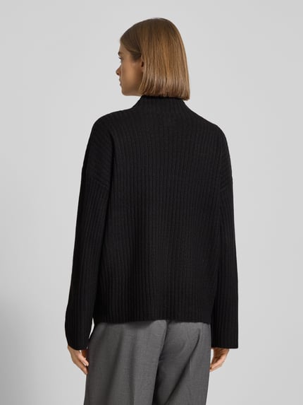 PIECES Loose Fit Strickpullover mit Mock Neck Modell 'TULLE' Black 5
