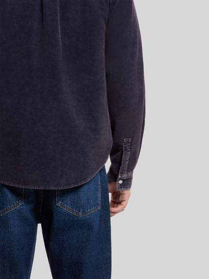 HUGO Blue Oversized Hemd mit Cordstruktur Marine 6