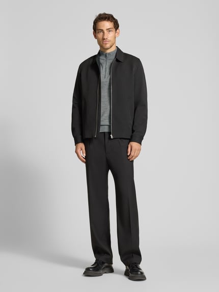 MAERZ Muenchen Bluza o kroju regular fit z czystej żywej wełny Średnioszary 1