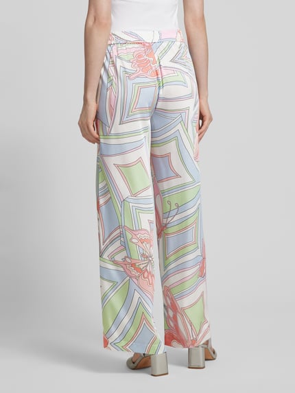 SEDUCTIVE Hose mit Allover-Motiv-Muster Modell 'ROSANNE' Hellblau 5