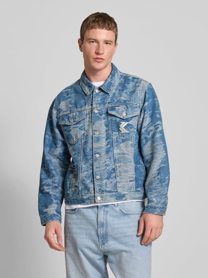Karl Kani Jeansjacke mit Kentkragen Jeansblau 4
