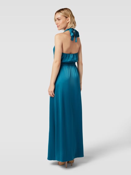 YAS Maxi-jurk met halter, model 'ATHENA' Turquoise - 5