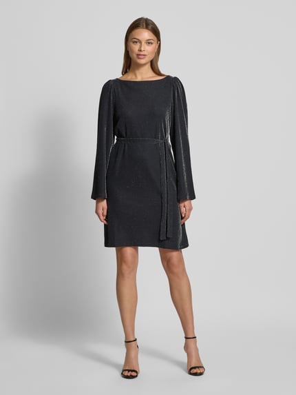 VILA Minikleid mit U-Boot-Ausschnitt Modell 'ELEINAS' Black 1