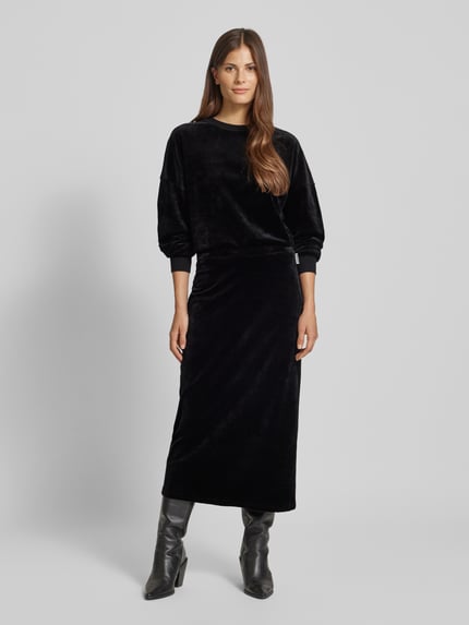 ARMEDANGELS Midirock mit Label-Detail Modell 'EMOLGAA' Black 1