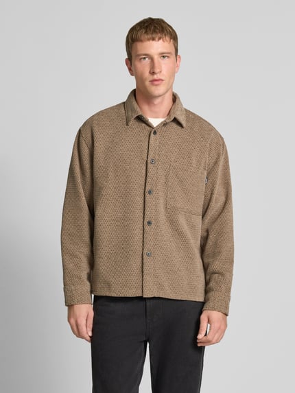 REVIEW Regular Fit Freizeithemd mit Strukturmuster Beige 4