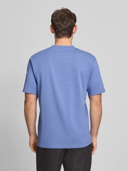 BOSS Green Regular Fit T-Shirt aus reiner Baumwolle Modell 'TEE 10' Blau 5