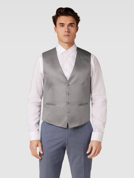 WILVORST Weste mit Allover-Muster Beige 4