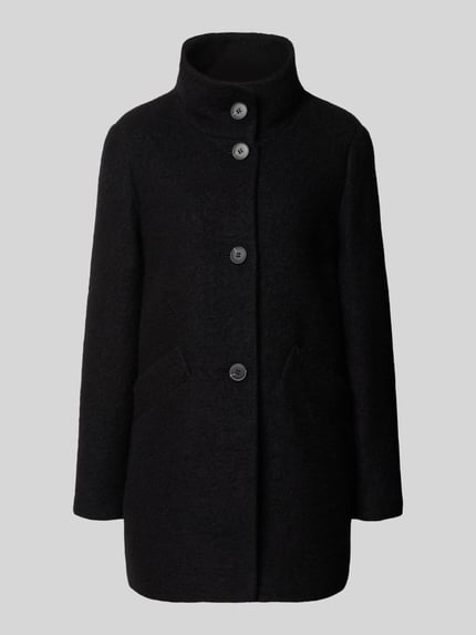Productfoto, Regular Fit Jacke aus Woll-Mix van Fuchs Schmitt in zwart met opstaande kraag, steekzakken, knoopsluiting, wolmix, ruglengte maat 36: 82 cm, schouderbreedte 44 cm, borstwijdte 51 cm, mouwlengte 64 cm
