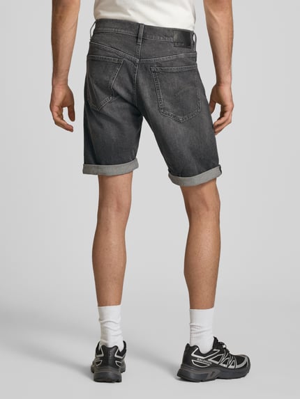G-Star RAW Szorty jeansowe z wpuszczanymi kieszeniami model 'Mosa Short' Czarny 5