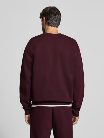 Lacoste Bluza o kroju regular fit z mieszanki bawełny Bordowy 5