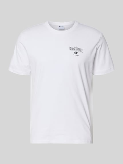 T-Shirt mit Logo und Rundhalsausschnitt Shop The Look MANNEQUINE